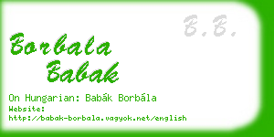 borbala babak business card