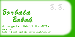 borbala babak business card